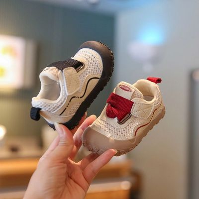 夏季儿童单网透气舒适机能鞋软底2025年男女宝宝跑步防滑学步鞋