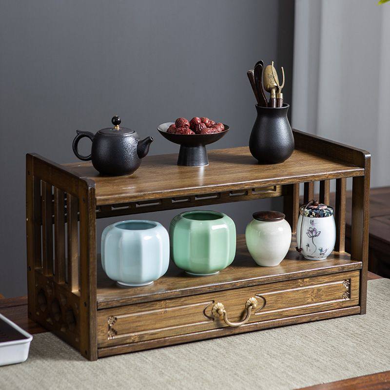 茶架子置物架实木桌面收纳客厅博古架小型茶室茶具架展示架茶,收纳整理,整理架/置物架/收纳架,淘宝优惠券,粉丝福利购,淘宝优惠卷