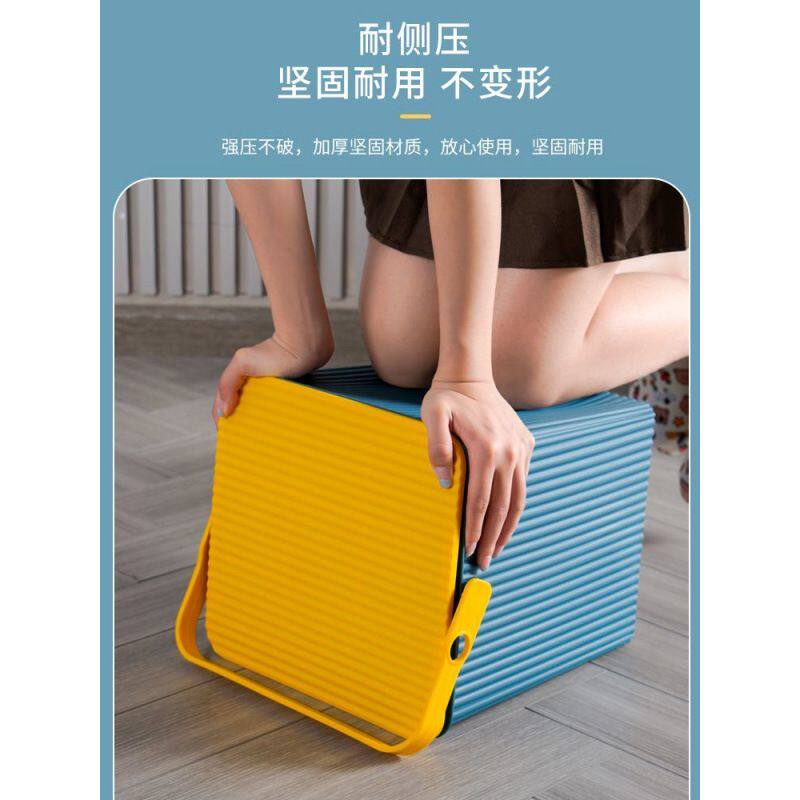 方形收纳桶玩具水桶凳篮手提洗浴澡储物桶带盖可坐钓鱼