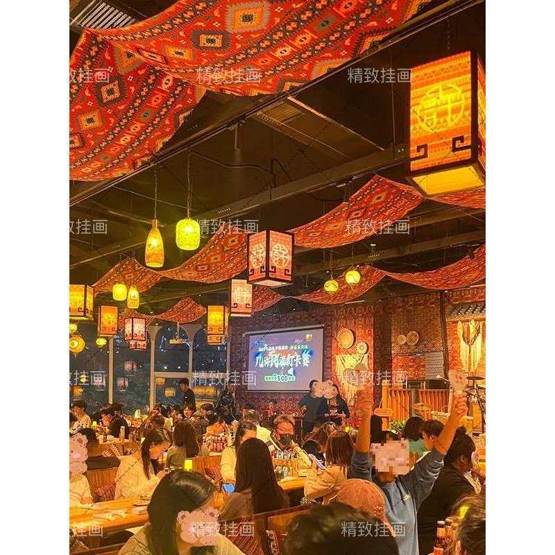 民族风天幕挂布民谣酒馆摩洛哥悬吊式装饰布小酒馆民宿背景布涤棉