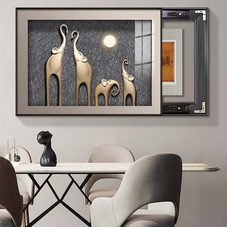 电表箱装饰画2025新款轻奢高级感客厅空开配电箱遮挡挂画现代简约