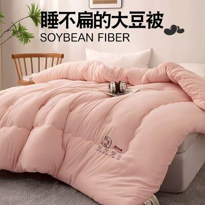 大豆色纤维四季春秋被子学生宿舍空调加厚保暖通用单人双人棉被