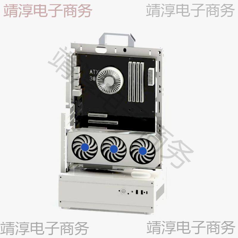 创意开放式atx电脑机箱m竖插台式机机箱atxdiy小机箱机架itx显卡