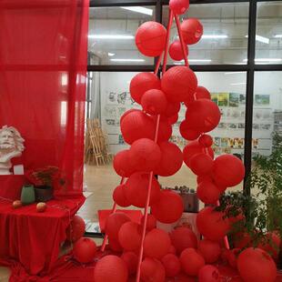 国庆中秋节装饰灯笼树支架堆头立柱架子摆件过年氛围场景布置打卡