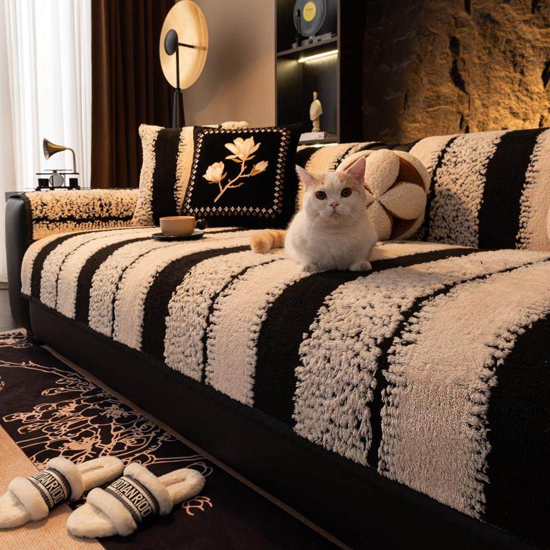 北欧皮毛绒沙发垫冬季通用坐垫子加厚防滑秋冬2025新款套罩盖布巾,居家布艺,沙发垫,淘宝优惠券,粉丝福利购,淘宝优惠卷