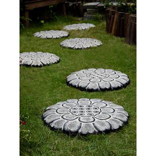 汀步石草坪铺地砖创意艺术步道石踏脚石户外庭院路径石院子垫脚石