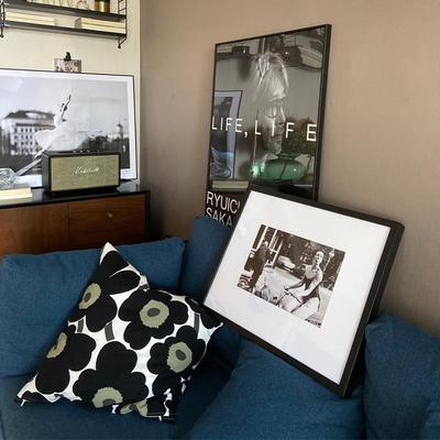 黑白摄影装饰画 | 阿姆斯特丹市 | 含框装裱装饰画 落地大幅壁画