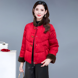 嘉兴平湖羽绒服女冬季2025新款今年流行爆款九江妈妈短款外套