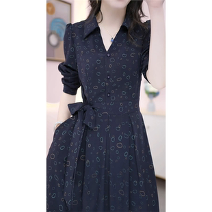 高档连衣裙2024新款女春秋十三行气质品牌妈妈轻奢高级感长袖裙子
