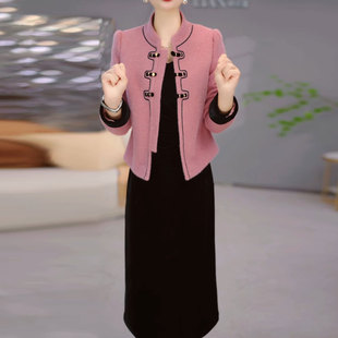 小香风套装连衣裙2025新款女秋冬十三行爆款减龄轻奢高级感两件套