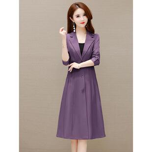 杭州意法风衣女款2025春秋爆款中长款高端轻奢高级感大衣外套