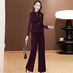 时尚套装女春秋2026新款爆款时髦洋气巨好看高级感妈妈三件套裤
