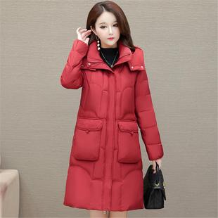 平湖羽绒服女款2025新款九江洋气妈妈中长款巨好看的冬装外套