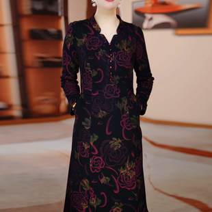 连衣裙2026新款女春秋十三行今年流行爆款妈妈高档长袖轻奢高级感