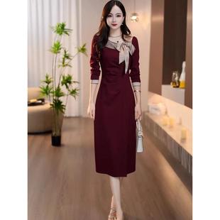 连衣裙2025新款女春秋十月一轻奢高级感高端喜婆婆婚宴装妈妈礼服