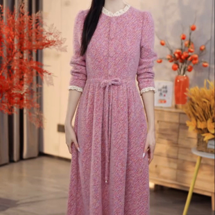 连衣裙2025新款女秋冬十三行爆款加厚长袖巨好看轻奢高级感配大衣