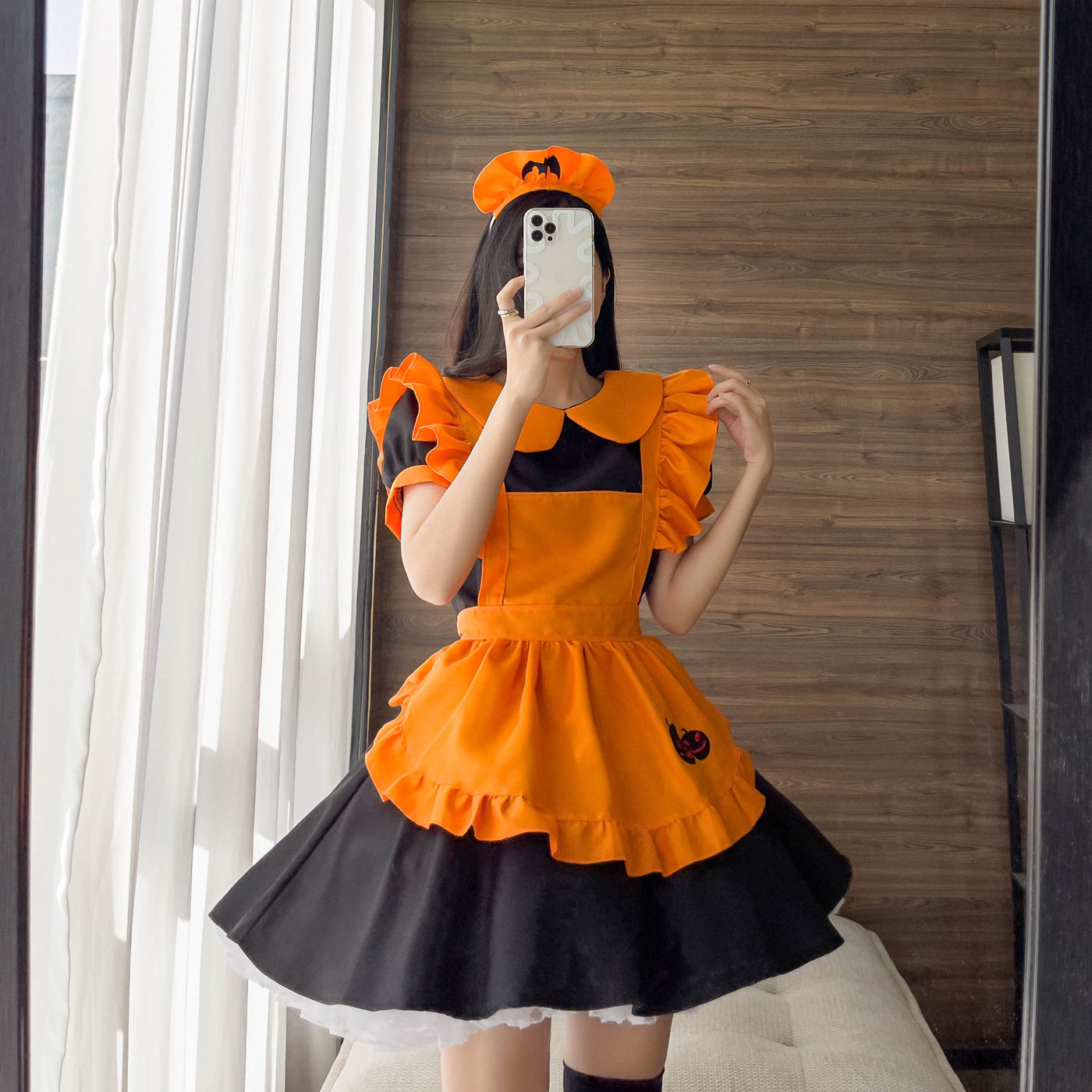 万圣节cos女仆装南瓜服连衣裙