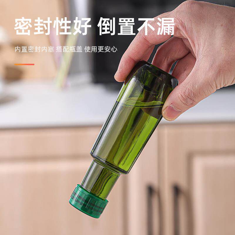 亚麻籽山茶橄榄油玻w06璃瓶家用加厚核桃油料瓶装分空瓶调调料罐