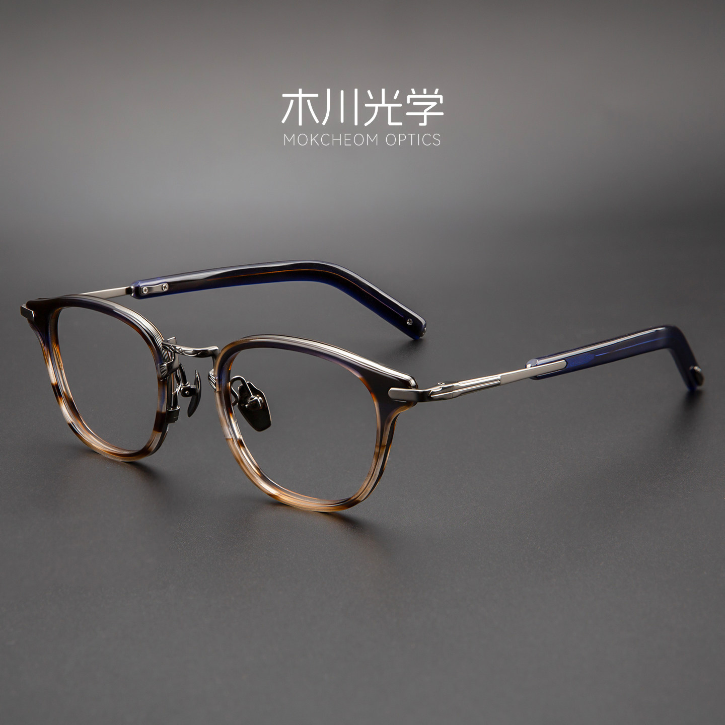 140MM复古设计师玳瑁威林顿方框近视变色镜片可配度数眼镜架男款