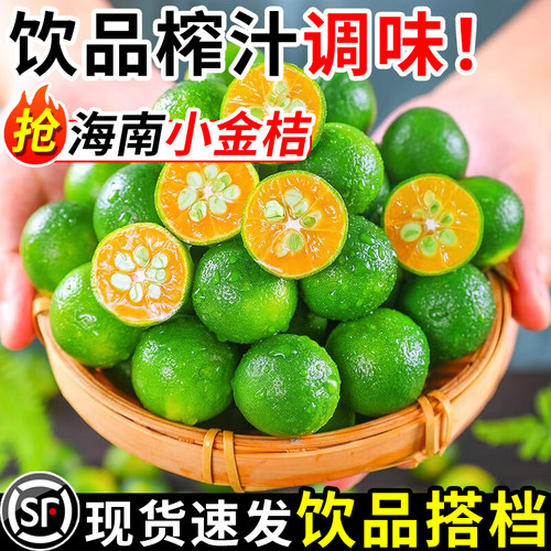 海南小金桔10斤新鲜水果当应季青金桔柠檬百香整箱包邮小青柠青桔