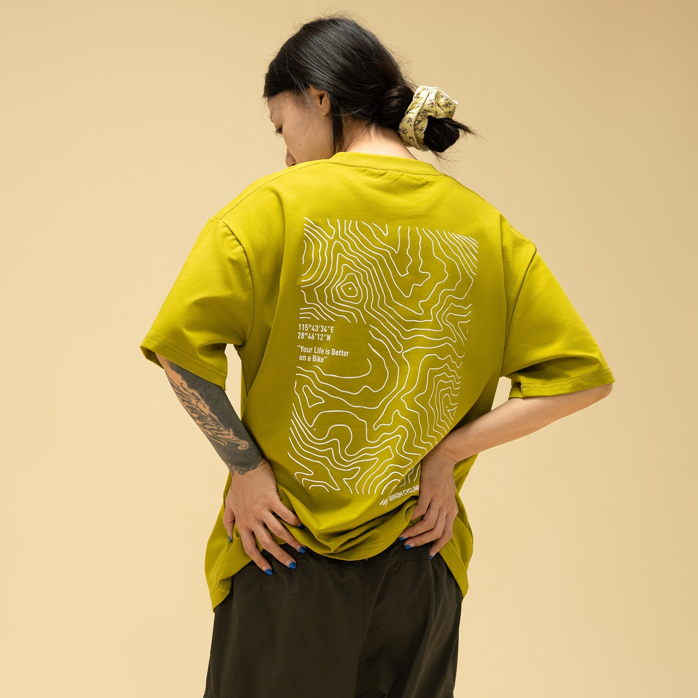 GIIKOM骑行爬坡主题印花短袖T恤男女速干7A抑菌索罗娜运动上衣