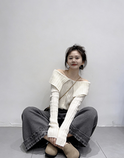 女秋冬洋气独特别致气质上衣套装 新款 韩系穿搭高级感打底针织衫