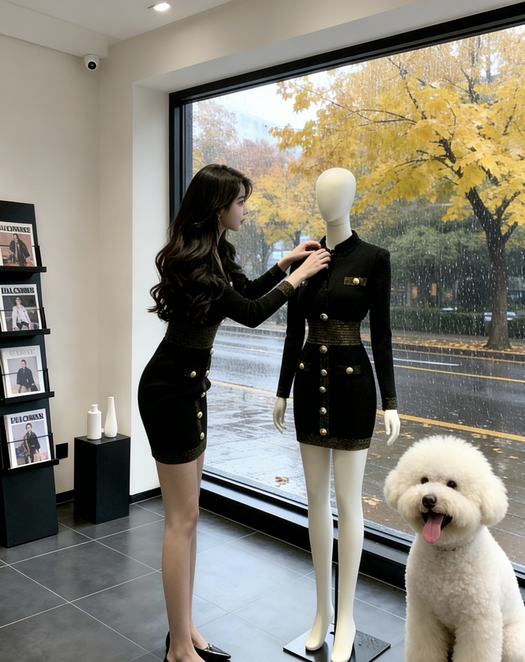 2025秋冬新款法式复古气质连衣裙女秋季高级感气质收腰显瘦长裙子