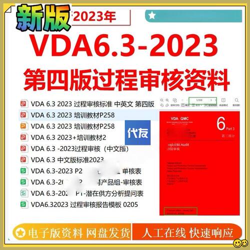 VDA6.3 2023培训资料 VDA6.3-2023版企业标准vda6.3表格 送2016