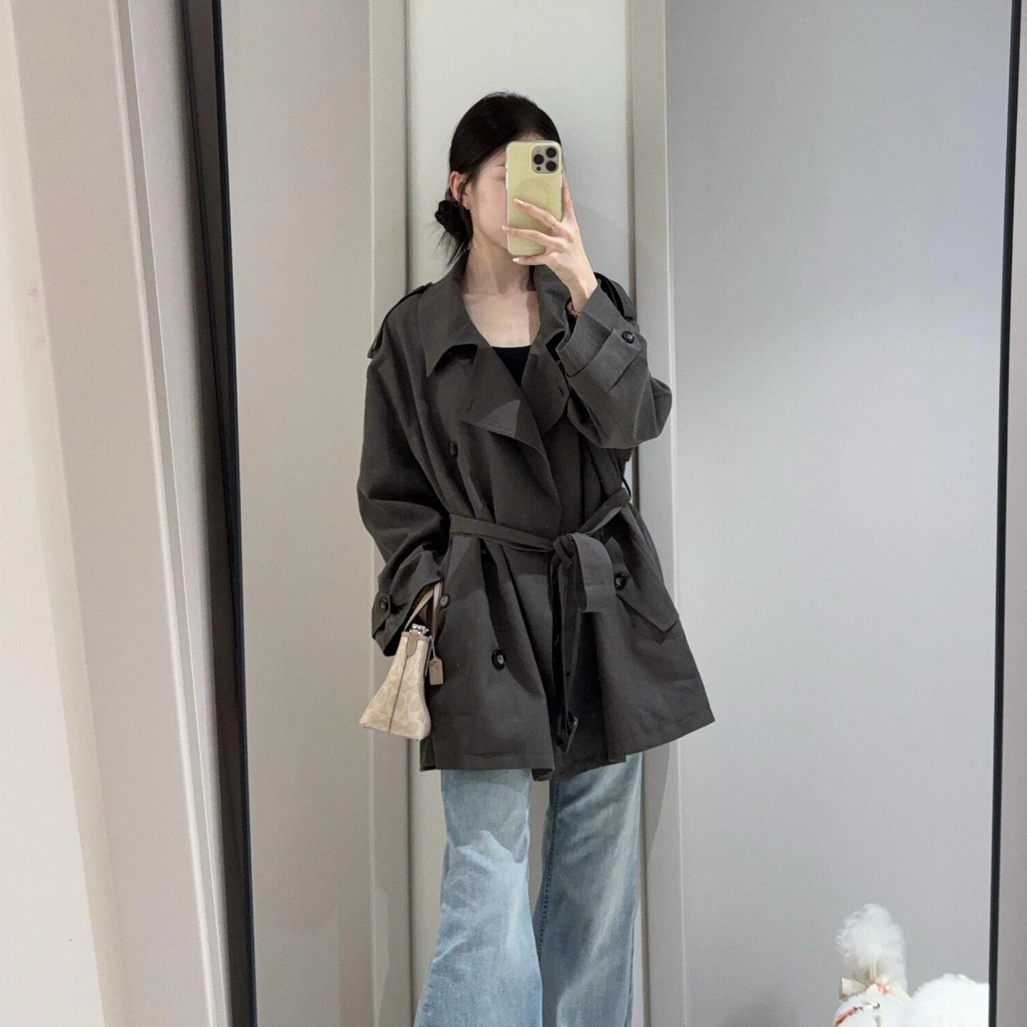韩系宽松风衣外套女2025秋季风衣