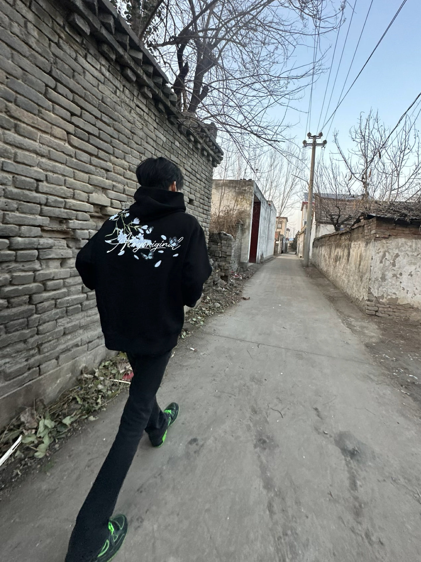 Национальный прилив, американский хай-стрит, хлопковый свитер с капюшоном и цветочными надписями, мужской осенне-зимний бренд tide, свободный универсальн... Изображение 1