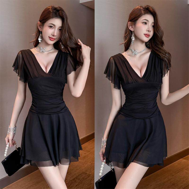 夜总会名媛性感连衣裙气质短裙子足疗按摩技师工作服夜场上班衣服