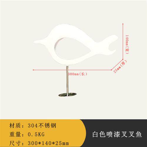 新中式不锈钢镜面鱼雕塑摆件酒店庭院景观水景创意三角叉叉鱼雕塑