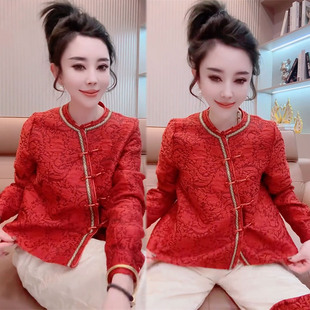 本命年轻奢气质斜襟盘扣高级感新年上衣 女2026春季 新中式 国风衬衫