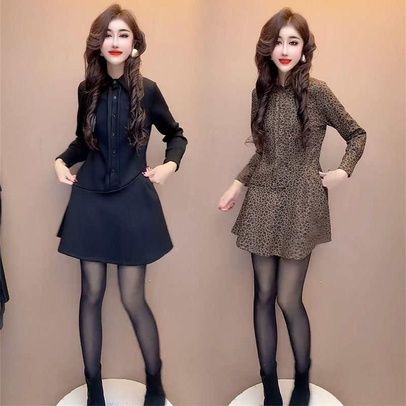 成熟风长袖连衣裙女2025冬季高腰显瘦设计感气质通勤时尚荷叶边裙,女装/女士精品,连衣裙,淘宝优惠券,粉丝福利购,淘宝优惠卷