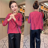新中式 国风衬衫 女2026春本命年洋气宽松显瘦设计感不对称减龄上衣
