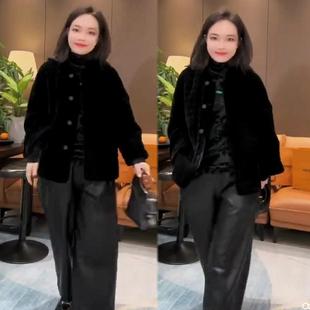 欧货气质金丝绒棉服女2025秋冬季 高级感棉衣外套 洋气百搭减龄开衫