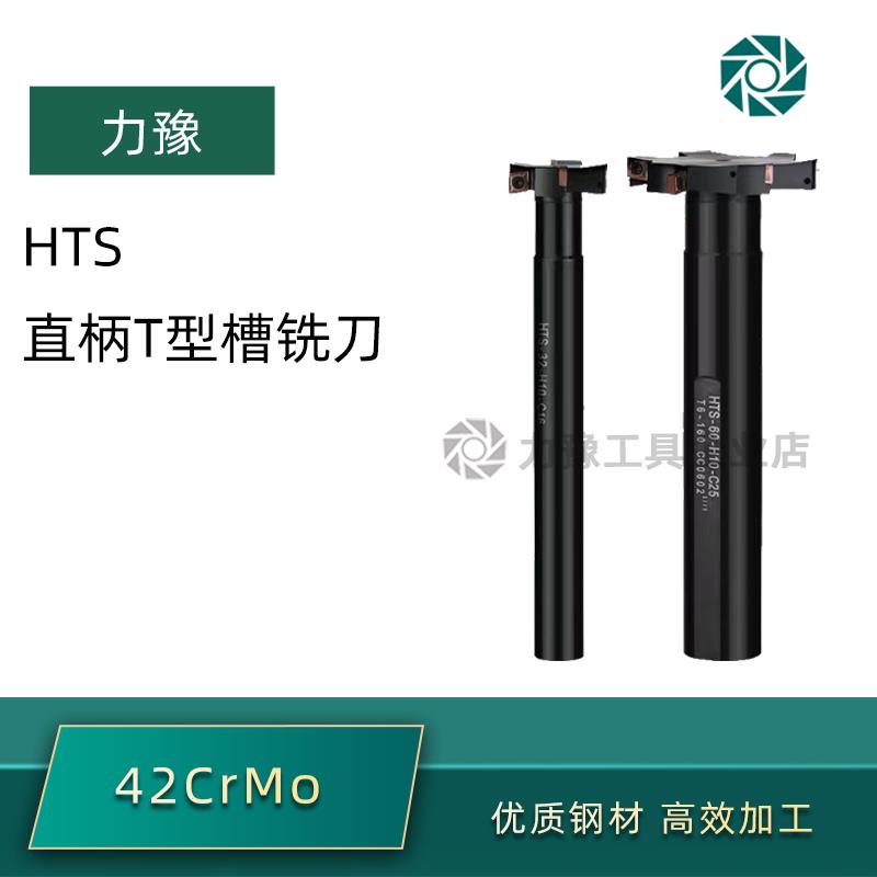 T型槽铣刀杆HTS三面刃铣刀杆加长数控直柄T型槽刀CNC侧铣开槽刀把