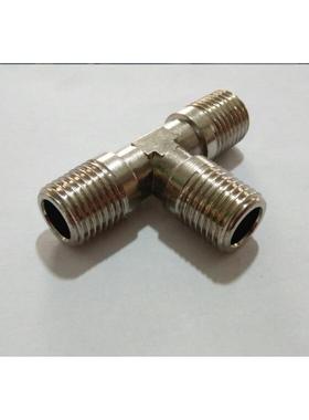 加厚RC1/4三通外螺纹气动接头PT1/2转接管件对接附件01/02/03分