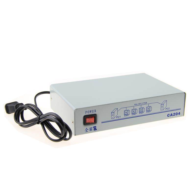 仝丽CA204  vga切换器2进4出 VGA二进四出 VGA分配器 高清共享器