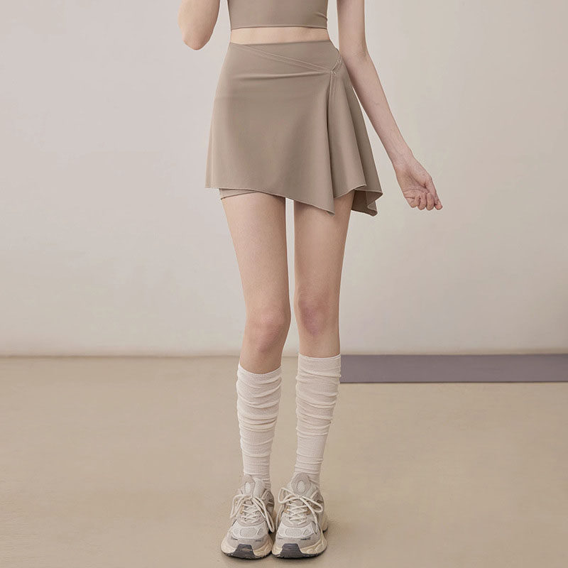 瑜伽短裤女可外穿防尴尬高腰紧身遮臀显瘦健身裙裤跑步运动健身