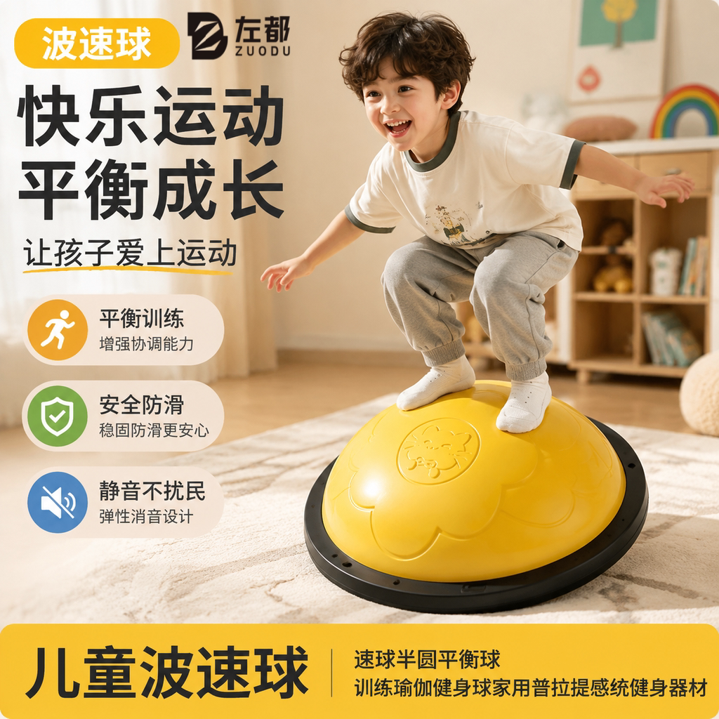 左都儿童扶手波速球加厚脚踩防爆