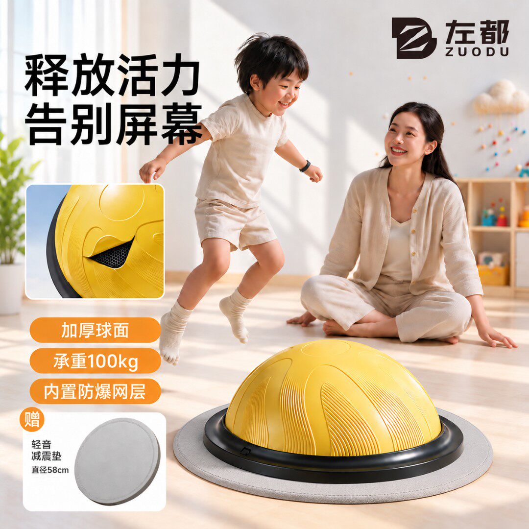 左都波速球半圆平衡球核心训练