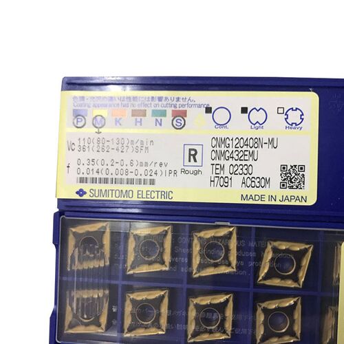日本住友数控刀片不锈钢件粗车刀片CNMG120408N-MU AC630M AC820P