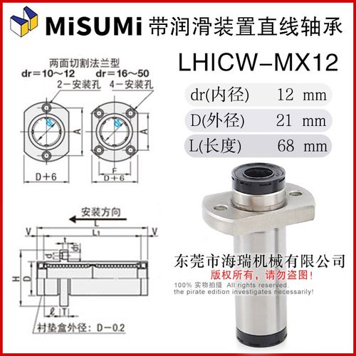 进口国产带润滑装置直线轴承C-LHICW-AMX10 12 16 20 25 30轴承钢