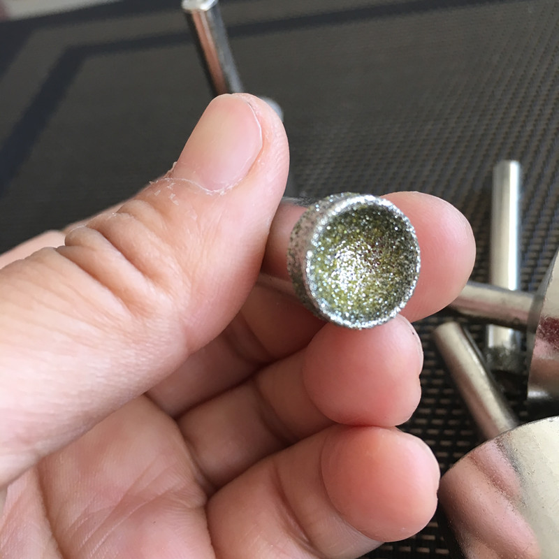 粗砂凹珠棒玉球珠佛珠成型刀金刚石磨头H窝筒磨珠筒耐用耐磨9016