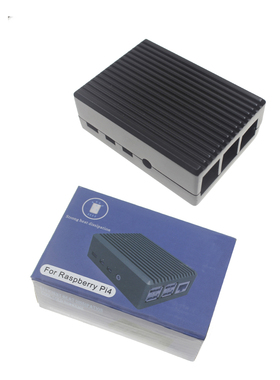 树莓派4b 散热外壳 金属4代B壳 Raspberry pi 4 主板铝合金保护壳