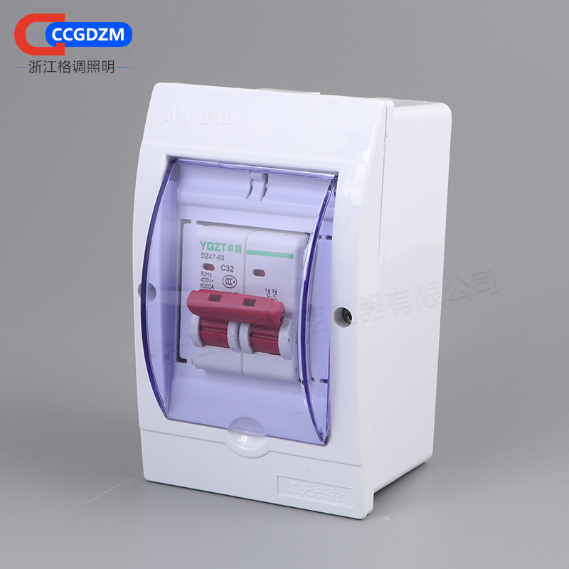 空开带透明防水g盒 2P63A空气开关断路器短路过载保护明暗装塑料