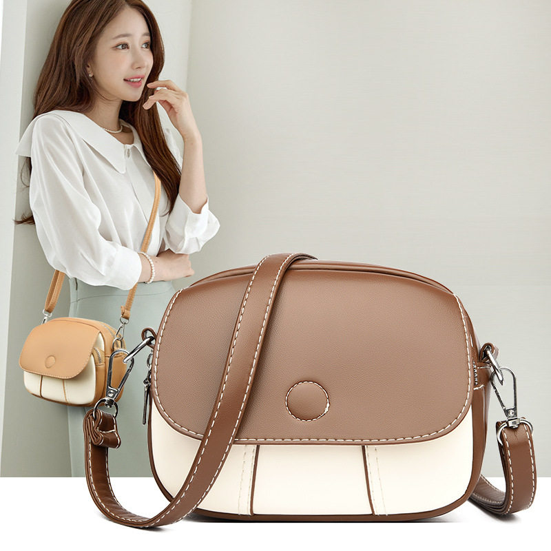 精致双肩包包高级感2025新款小众设计斜挎包迷你小圆包时尚百搭女