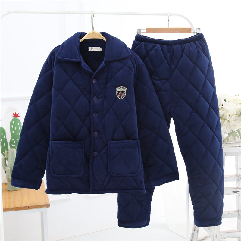 男士睡衣冬2025新款加厚保暖三层夹棉加绒套装居家服可外穿的睡衣,女士内衣/男士内衣/家居服,睡衣上装,淘宝优惠券,粉丝福利购,淘宝优惠卷