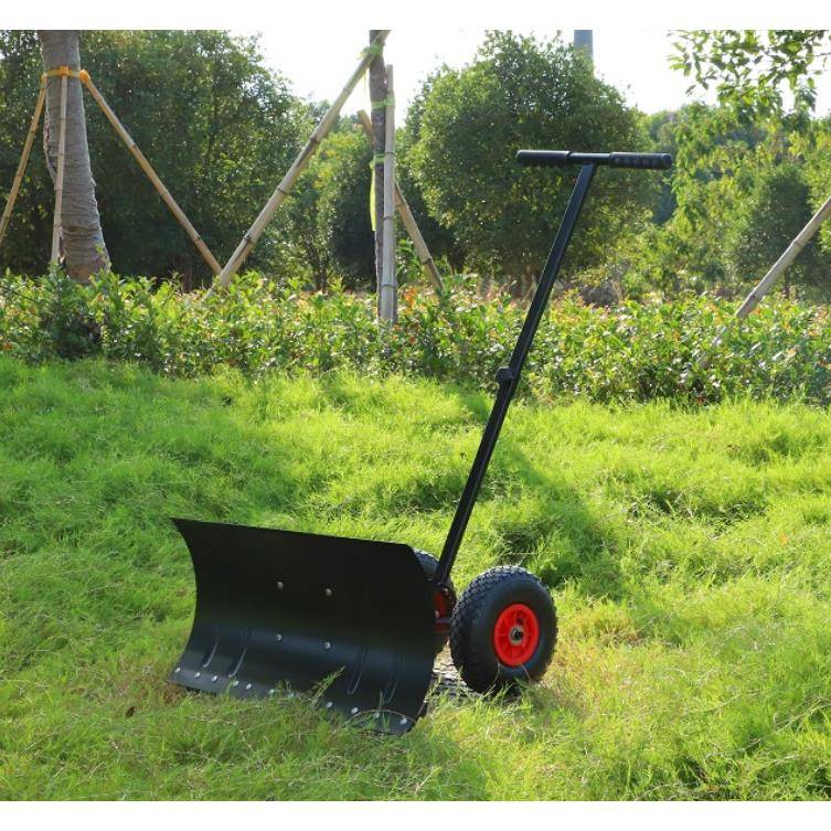 新年爆款手动推雪铲轮式雪铲除雪设备大棚庭院厂家直销
